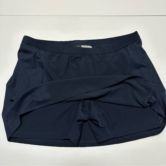 Nike NWT Vintage Tennis Skirt Dri-Fit Navy With Pink Swoosh SZ L - Picture 4 of 9
